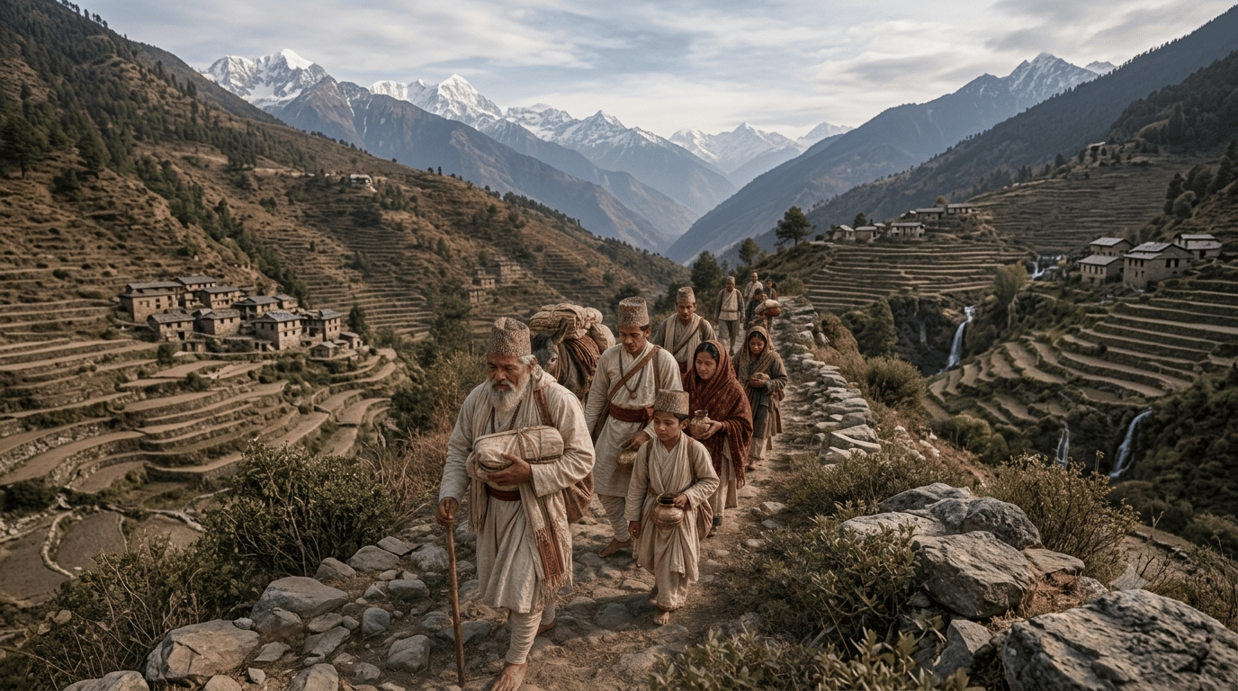 Ancient migration of the Dahal clan ancestors toward Dahagaon in Dailekh district